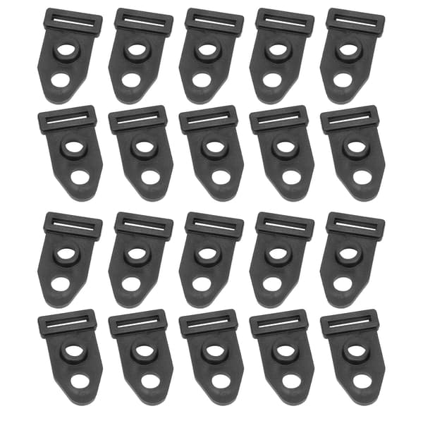 Two-Hole Tent Ground Fixed Clamp Nail Pole Feet Clamp Accessories for Outdoor Camping
