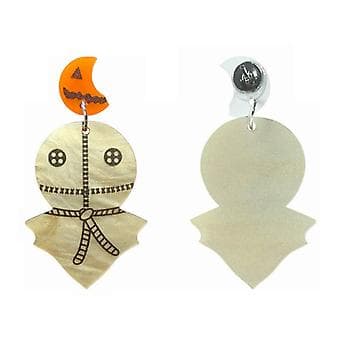 Funny Halloween Earrings Cartoon Ghost Dangle Earring Cute for Doll Dangle Ear (A)