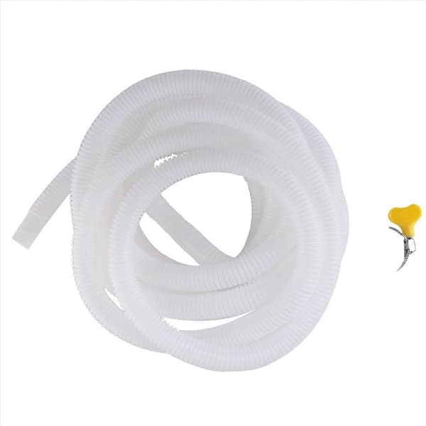 Avfuktaravloppsslang, 4 m flexibel avloppsslang med kapbar gummiadapter och anslutningsklämma, Ho