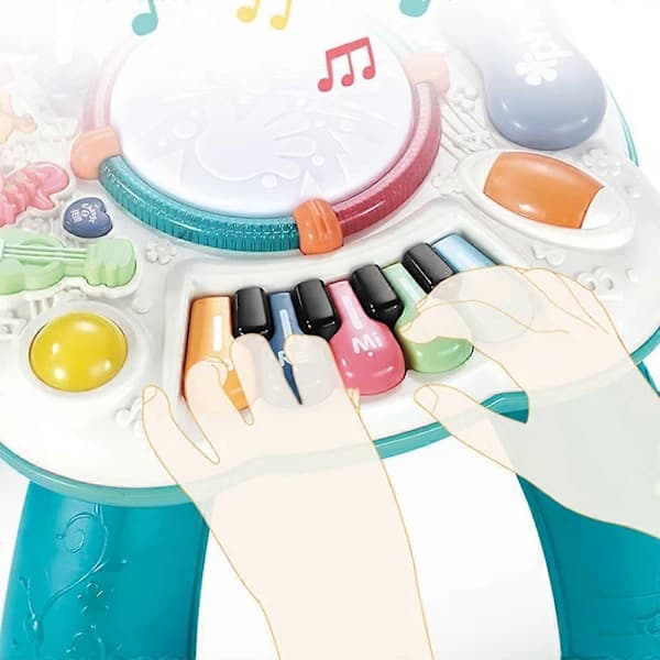 12.99x12.99x12.59' Musical Activity Table for Early Education Infants Blue