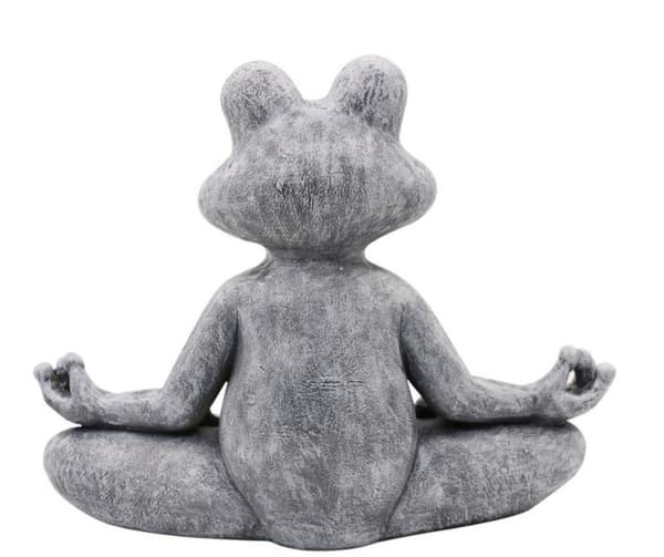 Havepynt Mediterende hund Meditation Dyr Velegnet til udendørs havepynt (Meditation Frø 12cm)