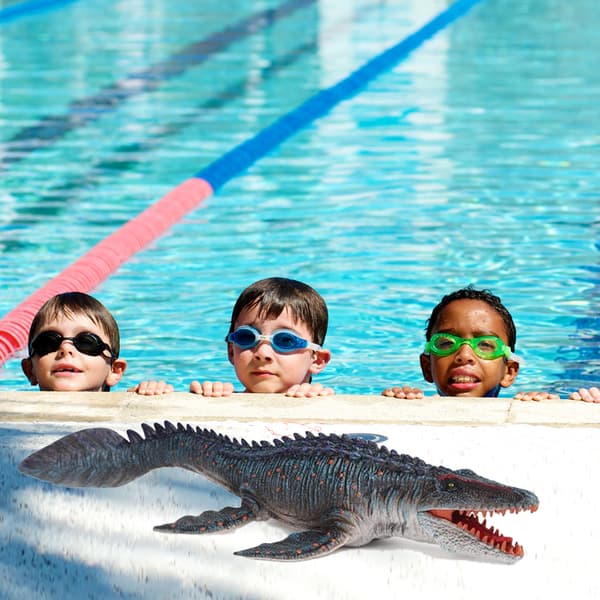 Realistisk dinosaurfigur Mosasaurus dinosaurmodell Perfekt dinosaurleke for samlere, dekorasjon, festfavoritt