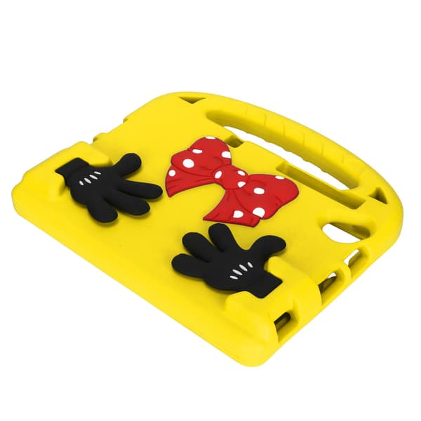 Kids Tablet Case for TAB M10 for Galaxy TAB S6 for MatePad Precise Cutout Adjustable Angle Non-Toxic Cartoon Tablet Case Yellow