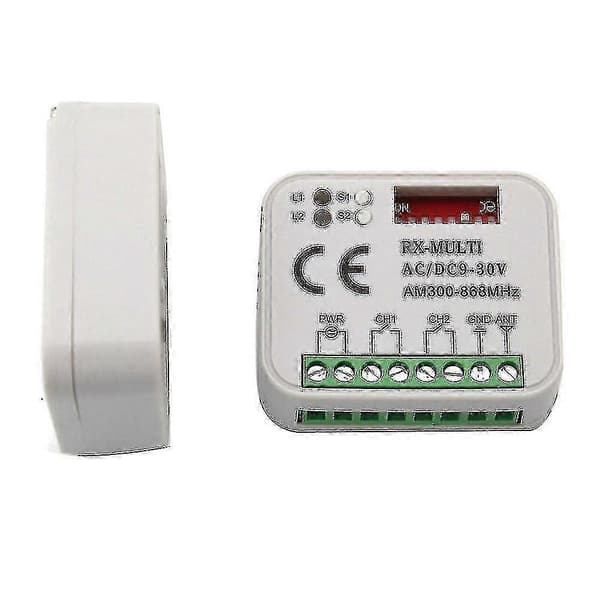 Garage Door Remote Control Receiver 433 868mhz Rx Multi 300-900mhz Ac/dc 9-30v Receiver With Remote Control [db]