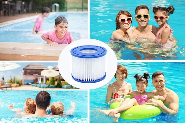 Udskiftningsfilterpatroner til Bestway VI, til Lay-Z-Spa Miami, til Coleman SaluSpa Filter 90352E Poolfilter (6-pak)