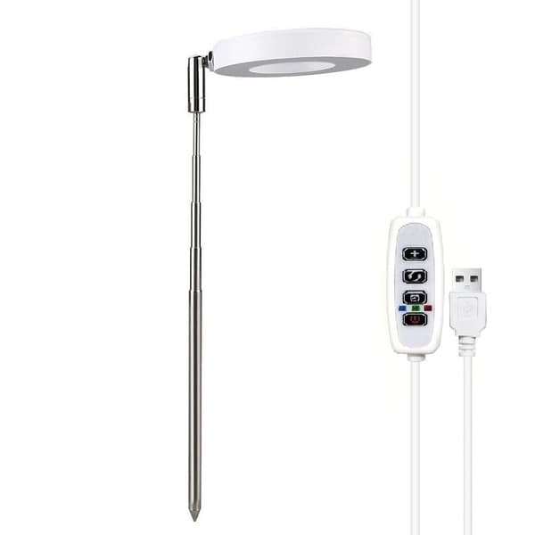 3.5-inch White Warm Light 5W Adjustable Grow Light with USB & Timer for Optimal Plant Growth 159