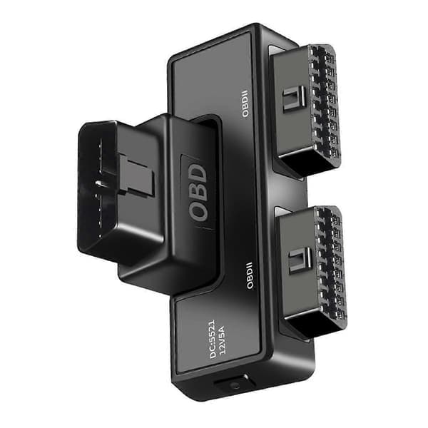 OBD2 One Divided into Two Adapter Cable 16-Pin 16-Core OBD Extension Cable Connector Adapter Cable Universal Dc5521