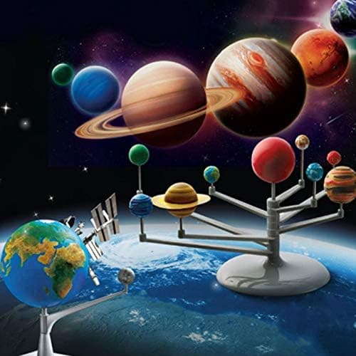 Nio Planet Model Puslespil Solsystem Samlet Planetarisk Instrument