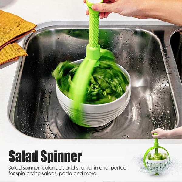 Vegetable and Fruit Drain Basket Dehydrator Multifunctional Household Drying Basket Shake Drying Kitchen Utensil Salad Spinner