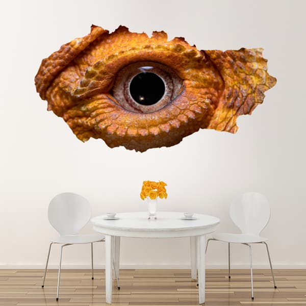 3D Spräckt Vägg Vision Dinosaurie Ödleögon Väggdekal Livi