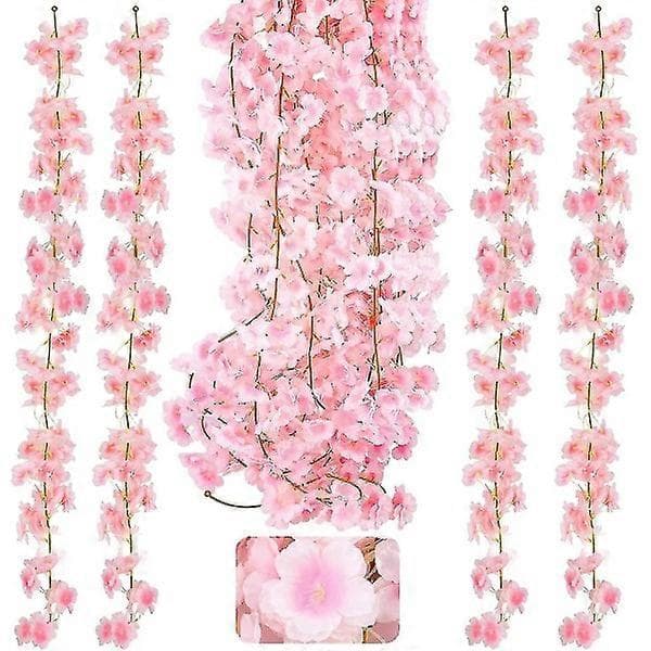 4 X 1,8 m Kirsebærblomst guirlande i silke