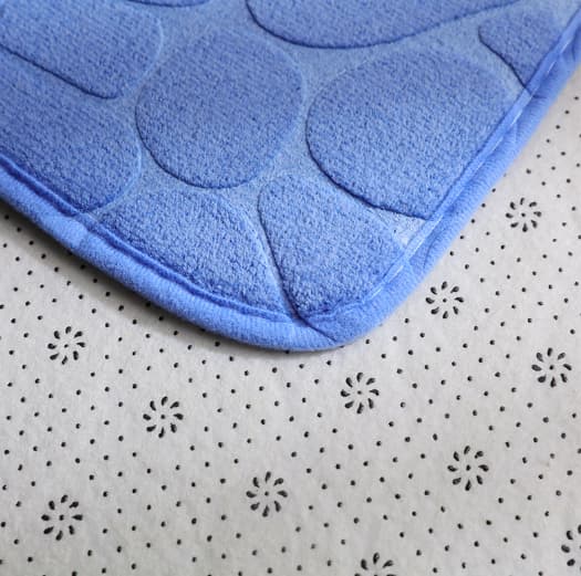 Pink 40*60cm Non-Slip Foam Bath Mat, Absorbent Machine Washable