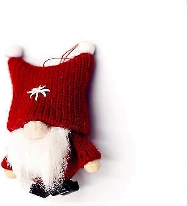 Svensk Tomte Gnome Ornament - Rød Juletrepynt for Britiske Hjem
