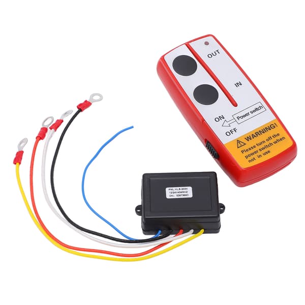Universal Winch Wireless Remote Control Switch Kit with Receiver 12V 24V for Truck Jeep ATV SUV Red