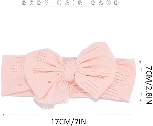 Baby jenter nylon pannebånd med myk elastisk sløyfe