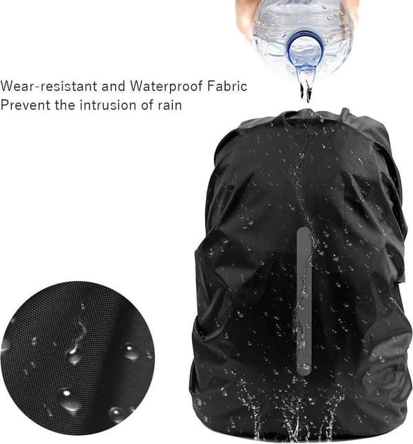 Waterproof Backpack Rain Cover, 2-Pack, L (41-55L), Reflective and Dustproof for Hiking and Camping