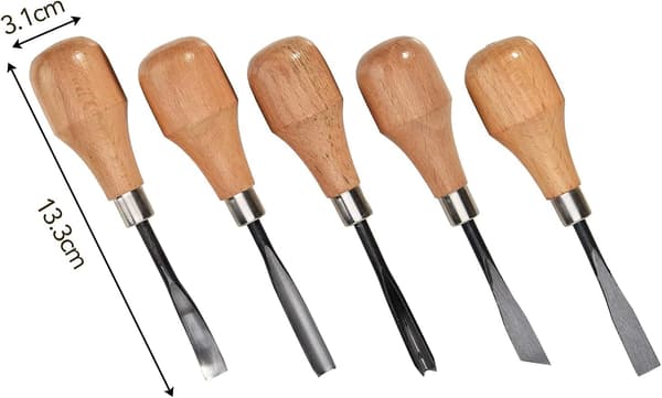 Håndværktøjssæt Mejsler Skeer Skåle DIY til Trægravering Drejebænk