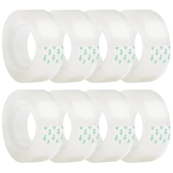 {xjxj}Transparent Klar Tape Refill, Robust og til Kontor- og Skolebrug