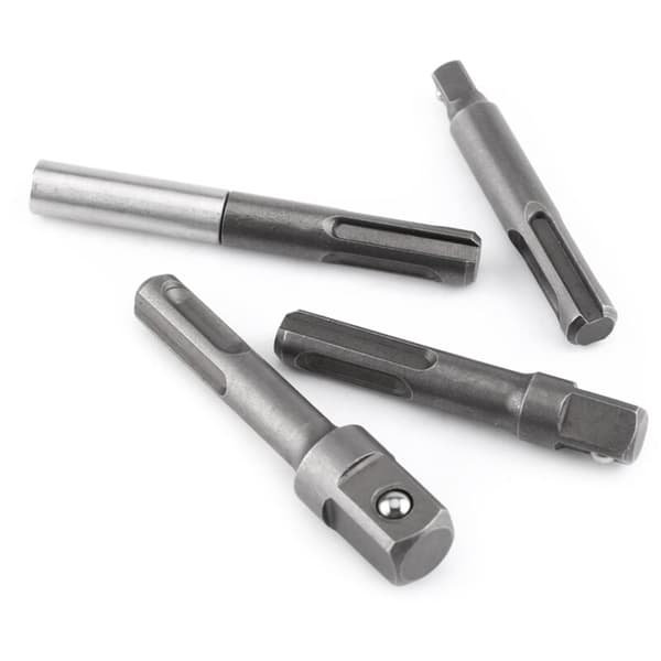 SDS Plus skaftadapter til 1/4\" sekskantfeste og 1/4\" 3/8\" 1/2\" firkantede borforlengere
