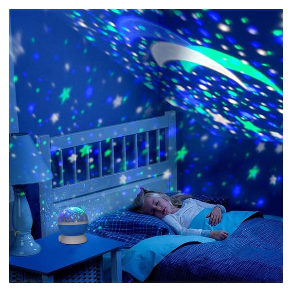 Nattlampe Skidy Sky Light LED STORERY SKY SPOTLIGHT SUPER SUPER SUPER PLUS ROMANTISK BORDLAMPE STJERNEHIMMEL BASE blå
