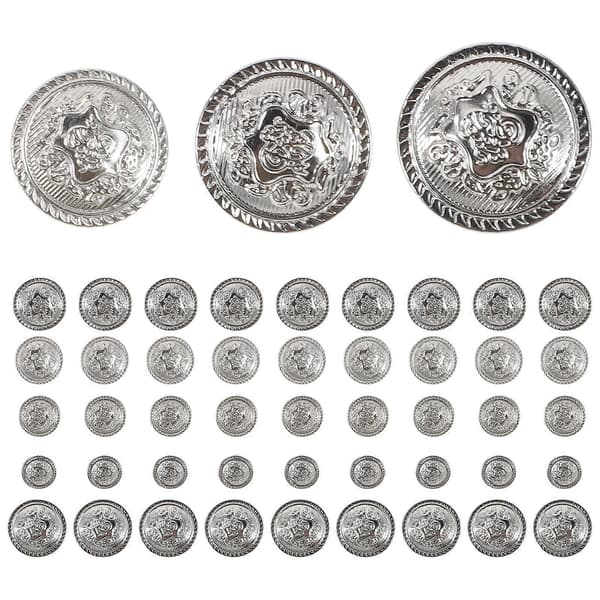 50 stk DIY-knapper Vintage-knapper Antikke knapper Metallknapper Draktsknapper
