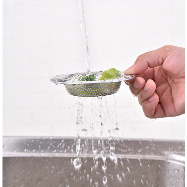 Universal Stainless Steel Sink Strainer, Drain Strainer, Drain Plug, Sink Strainer for Most Kitchen Drain Baskets, Outer Diameter (11.2 cm)