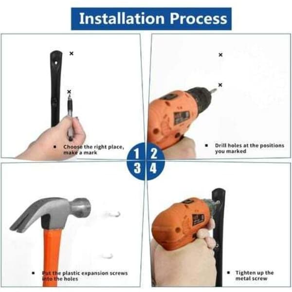 Heavy Duty Garage Storage Hooks, Universal Wall Mount, U-Shaped Wall Mount, Hanging Hooks for Bike, Chair, Ladder, Pipe, Tools, Shed