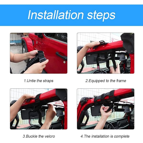 2-pack Grab Handles for Roll Bar, Black