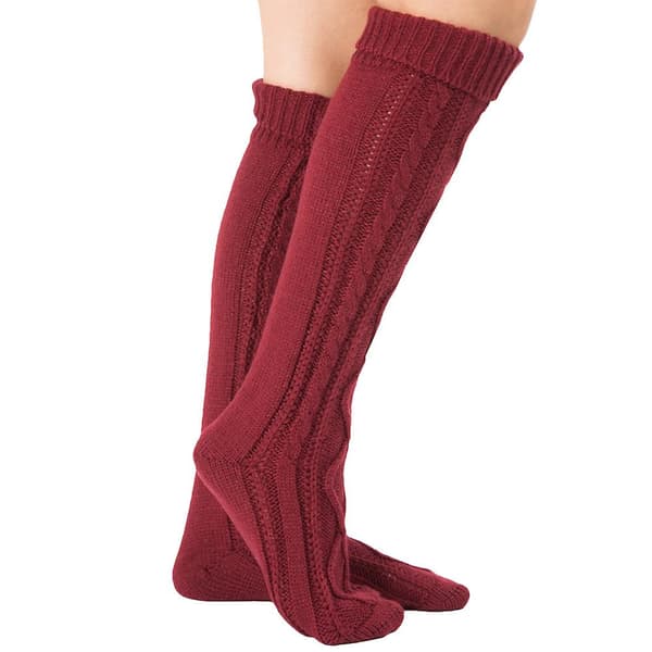 Women's Knitted Wool Knee-High Over-the-Knee Winter Long Socks