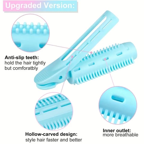 8 st Fluffy Hair Root Clips for Increased Volume - Non-slip Self-gripping for Instant Bangs › Easy DIY Hair Rollers, Essential Styling Tool for Women