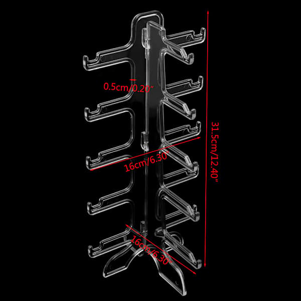 Portable 5-Layer Glasses Rack Sunglasses Frame Display Rack Eyewear Organizer Stand Holder Tray