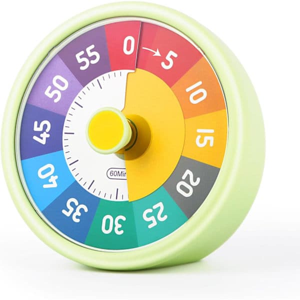 Visuell timer for barn, 60 minutters nedtellingstimer for barn og voksne, for kjøkken, skole