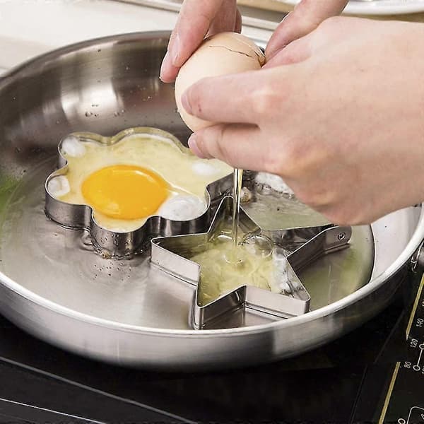 Äggring, stekt äggform för stekpanna, rostfritt stål non-stick