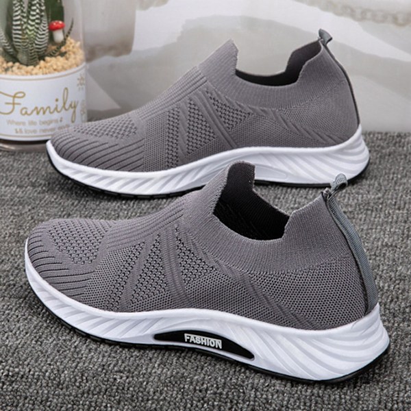 Herr Sneaker Juoksukengät Slip On Tennarit Arkikengät Harmaa Gray Gray 39
