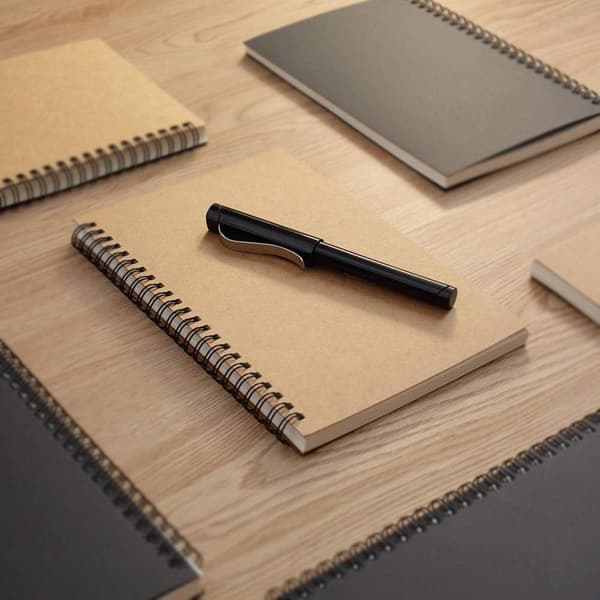 A5 Kraft Anteckningsböcker - 120 Sidor/ 60 Ark - 21 x 14 cm -