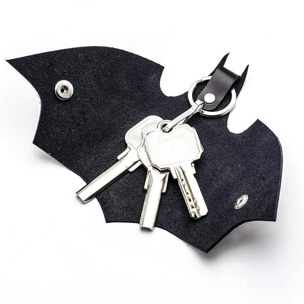 Nøglering til mænd, 1 Batman-nøglering i kunstlæder, Unisex-nøglering