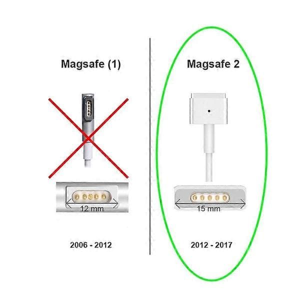 Apple Macbook Magsafe 2-lader, 45 W - kompatibel med Macbook Air