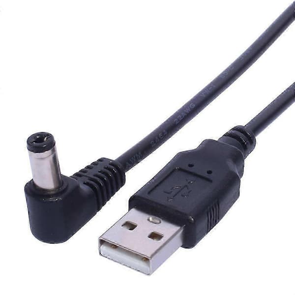 Højkvalitets USB til DC5.5 x 2.1mm Strømkabel Ladekabel til Elektronisk Keyboard, LED-lysstrimmel, 5V Spændingsenhed