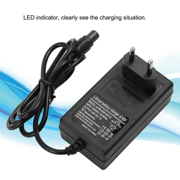 42V1A Strømforsyning Batteriladeradapter for Smart Balansebil Scooter 100-240V (EU-plugg)