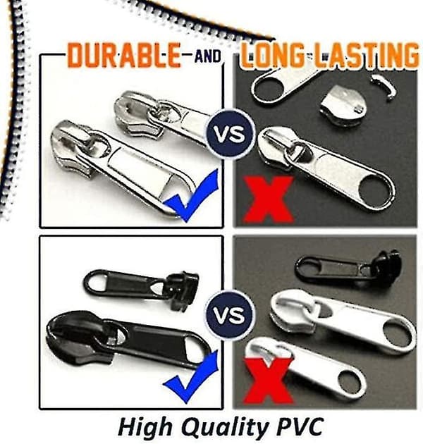 6-pack Quick Fix Zipper Pulls - Zipper Repair, Instant Zipper Kit - Removable Rescue Replacement Bag Ha