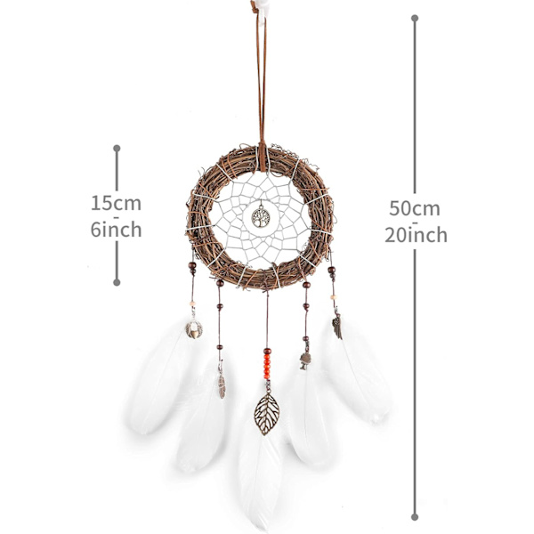 Dream Catcher for Bedroom, Wall Decoration, Handmade Vine Pattern with
