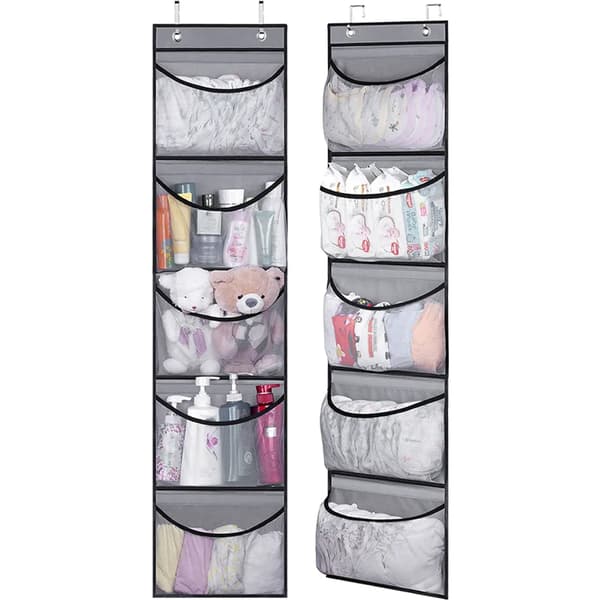 5-Pocket Over-the-Door Organizer with Hooks, Hanging Storage for Wardrobe