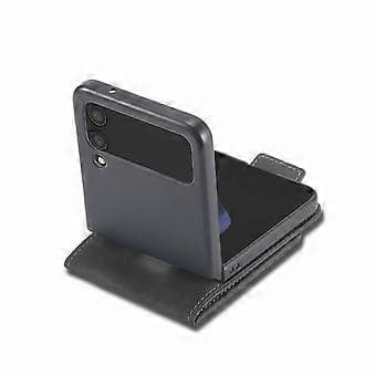 Magnetic Buckle Case Compatible with Samsung Galaxy Z Flip 3/4, PC Frame + PU Leather Protective Cover
