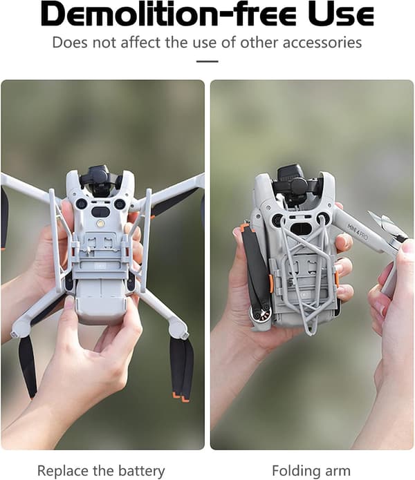 Landingsutstyr for DJI Mini 4 Pro, sammenleggbare føtter forlenget benstativ m
