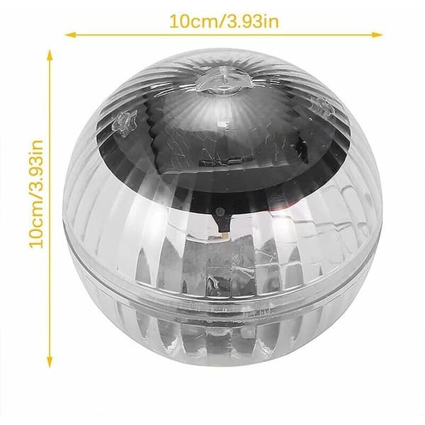 Solcelleflydende lys, magisk kugle solcellepoollampe, pool solcellepoollampe (varm gul)