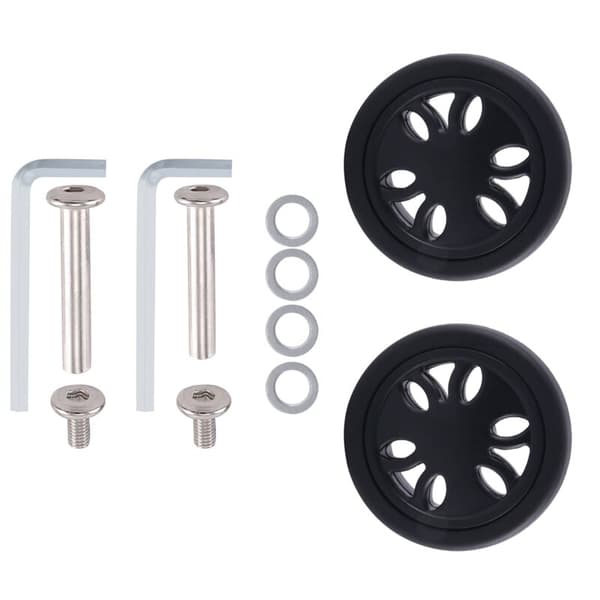50 mm x 12 mm Slitstarka PU-hjul för Resväskor, Tåliga Hjul för Bagage