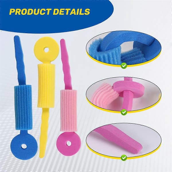 6 st Hårvårds Foam Rollers Magisk Svamp Mjuk Hårrulle Hårstyling Hårrullar DIY Verktyg