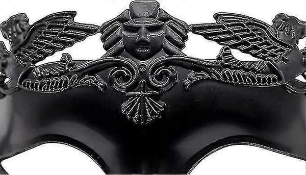 Sort maskerade-maske til mænd romersk maske festmaske samuraimaske