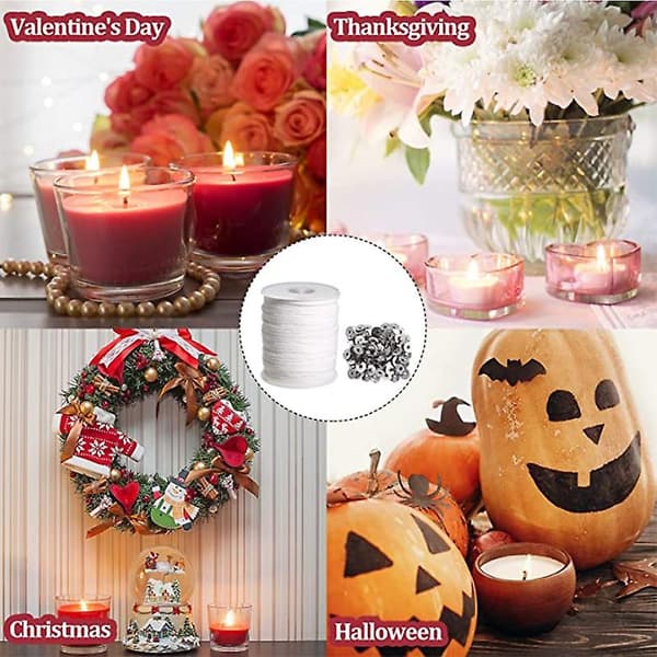 Candle Wicks Wick Smokeless Candle Wicks Set Odorless Candle Wicks With 100 Pieces Wick Holders