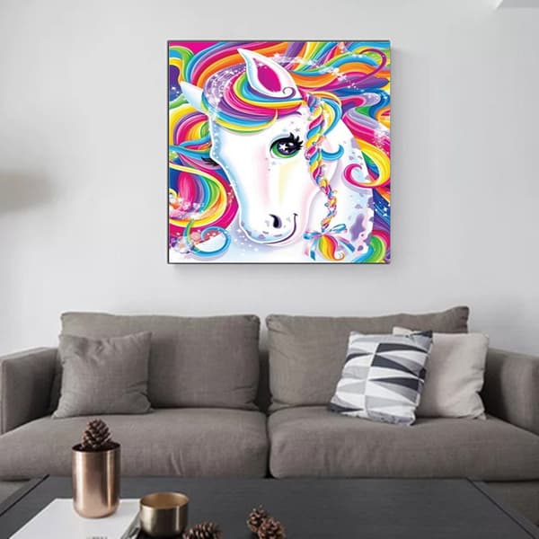Timanttimaalaus lapsille, Unicorn Diamond Embroidery Complete Kit, Can
